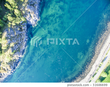 Aerial view of Loch Creran by the Loch Creran Aerial view of Loch Creran by the Loch Creran 31686699