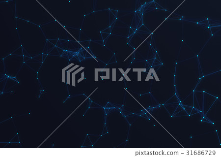 Technological connection futuristic shape, blue Technological connection futuristic shape, blue 31686729
