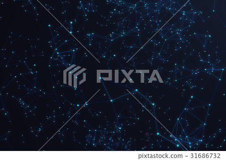 Technological connection futuristic shape, blue 31686732