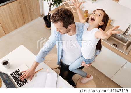 Beautiful little girl expressing her happiness 31687169