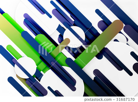 Cut 3d paper color straight lines abstract 31687170