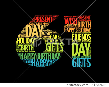 Happy 61st birthday word cloud Happy 61st birthday word cloud 31687608