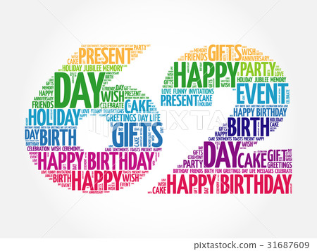 Happy 62nd birthday word cloud Happy 62nd birthday word cloud 31687609