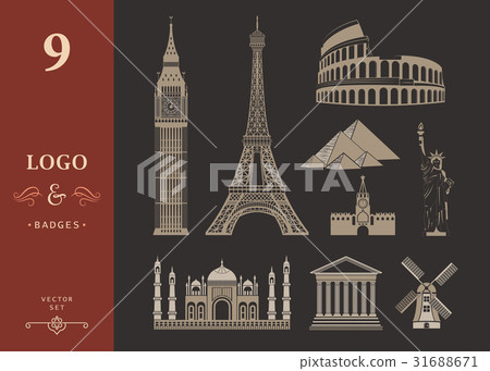 Set of Icons of Travel and Landmarks 31688671