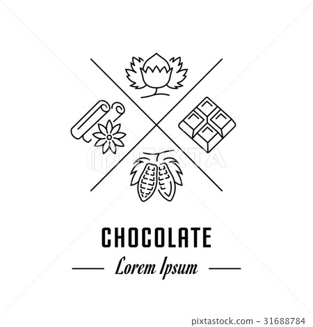 Vector Line Banner Chocolate 31688784