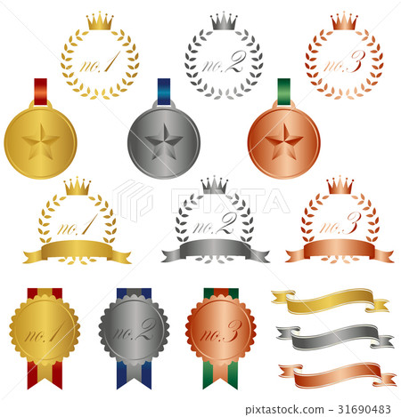 Medal crown rank set 31690483
