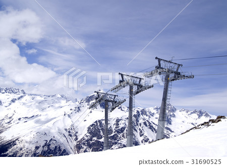 Ropeway at ski resort Ropeway at ski resort 31690525