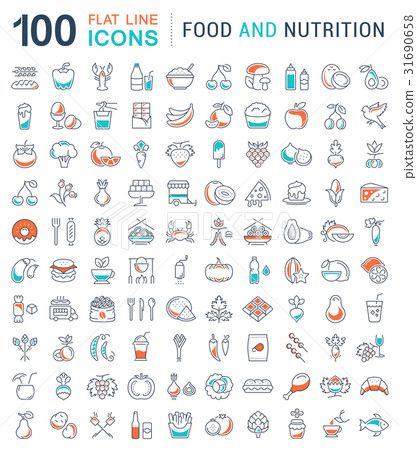 Set Line Icons Food Set Line Icons Food 31690658