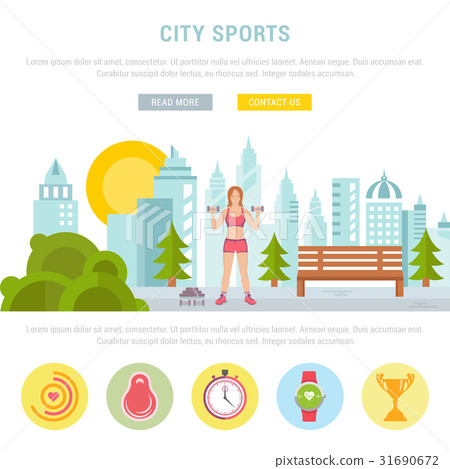 Web Banner Fitness or Bodybuilding 31690672