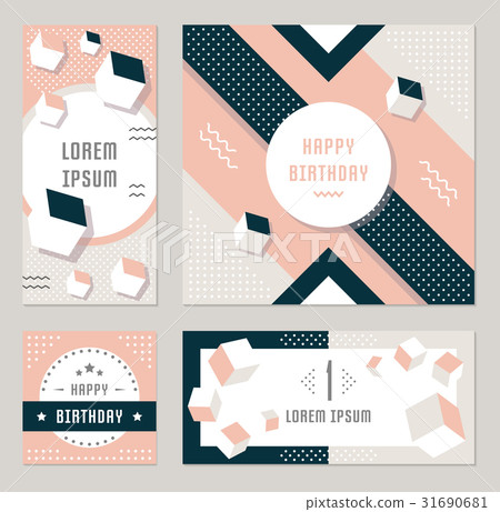 Vector Set Geometric Pattern, Flyers and Banners Vector Set Geometric Pattern, Flyers and Banners 31690681