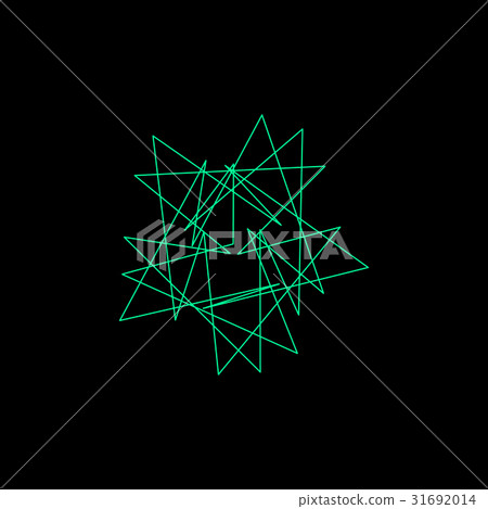 Abstract geometric shape of lines. Vector outline  31692014