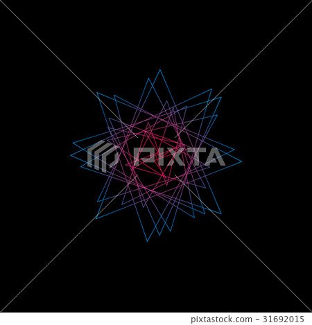 Abstract geometric shape of lines. Vector outline Abstract geometric shape of lines. Vector outline 31692015