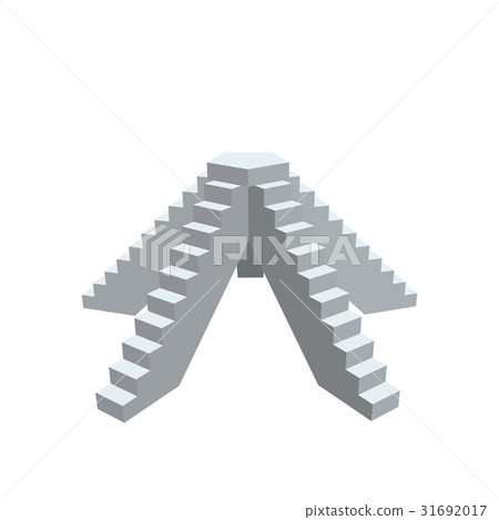 Pedestal with steps. Isolated on white background 31692017