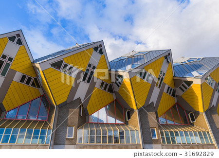 Yellow cubic houses - Rotterdam Netherlands 31692829