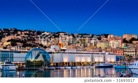 the port of genoa at dusk, Italy 31693017
