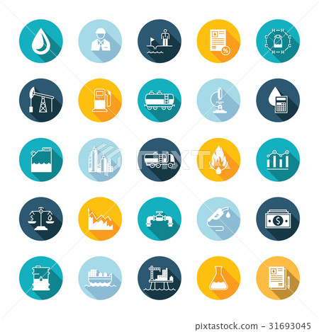 Vector Set Flat Square Icons 31693045