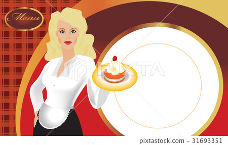 Vector illustration of a waitress 31693351