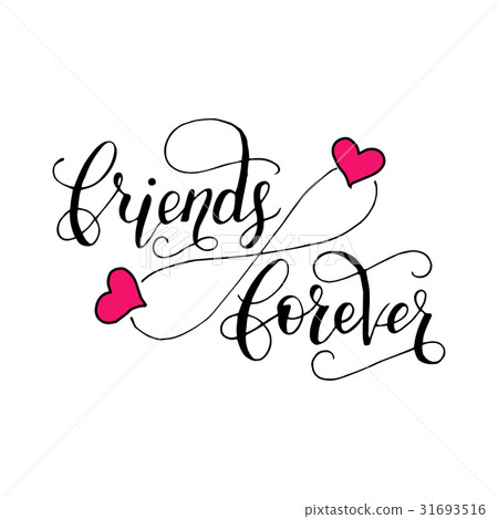 Lettering card for friendship day. Handdrawn 31693516