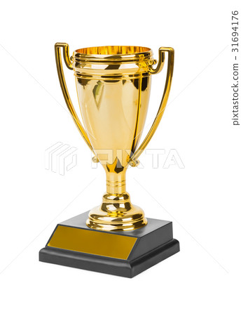 Golden trophy cup 31694176