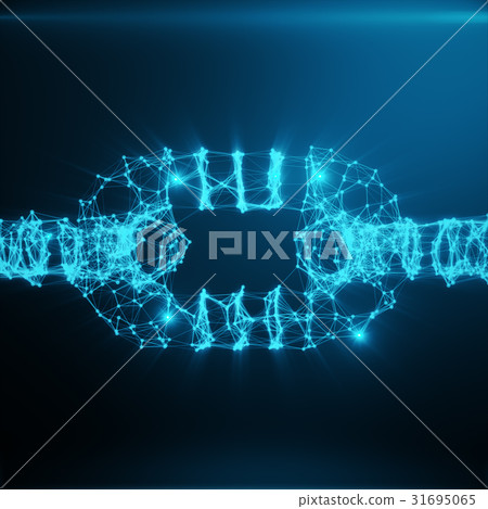 Abstract image of a Chain links low poly in the 31695065