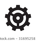 Gear isolated on white background 31695258