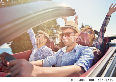 leisure, road trip, travel and people concept - leisure, road trip, travel and people concept - 31695350