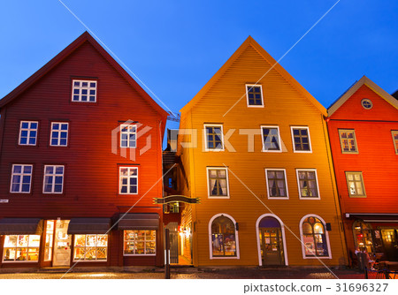 Famous Bryggen street in Bergen - Norway 31696327