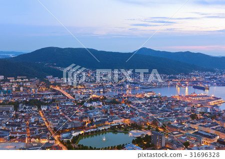 Cityscape of Bergen - Norway 31696328