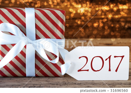 Atmospheric Christmas Gift With Label, Text 2017 31696560