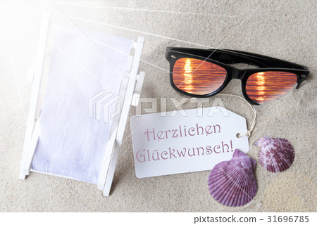 Summer Label Glueckwunsch Means Congratulations Summer Label Glueckwunsch Means Congratulations 31696785