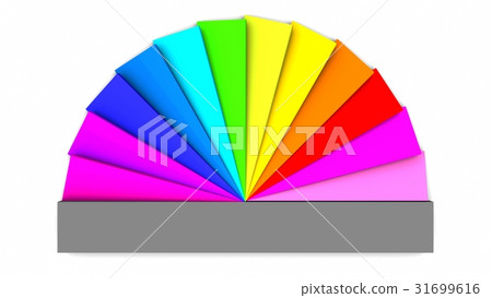 half circle strip colorful 3d rendering 31699616