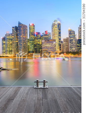 Landscape of the Singapore financial district 31704390