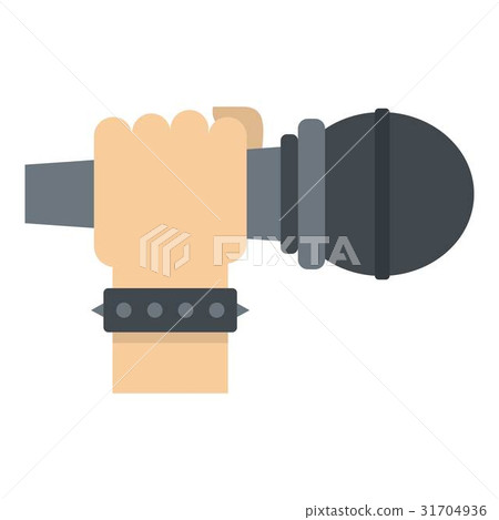 Hand microphone icon isolated 31704936