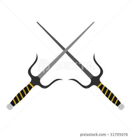 Sai weapon icon isolated Sai weapon icon isolated 31705076