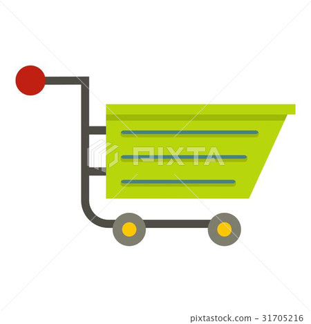 Green sale shopping cart icon isolated Green sale shopping cart icon isolated 31705216