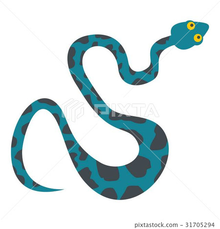 Blue snake with spots icon isolated Blue snake with spots icon isolated 31705294