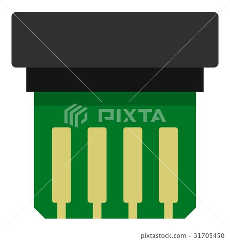 Electronic circuit board icon isolated Electronic circuit board icon isolated 31705450