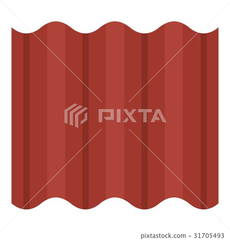 Steel colored goffered plate for roof icon 31705493