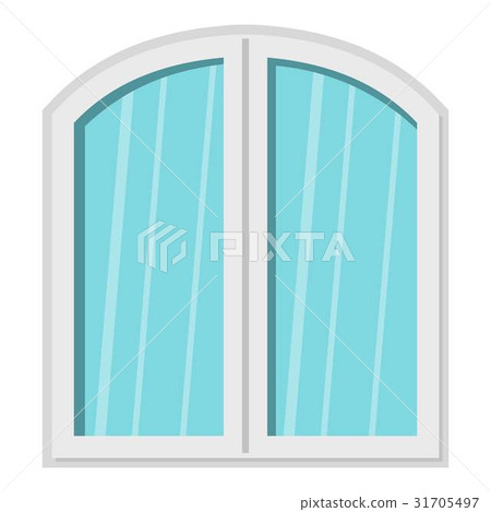 White window arched frame icon isolated - Stock Illustration [31705497 ...