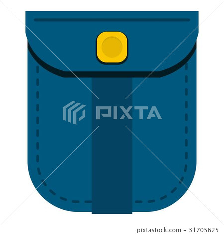Blue shirt pocket with yellow button icon isolated - Stock Illustration ...