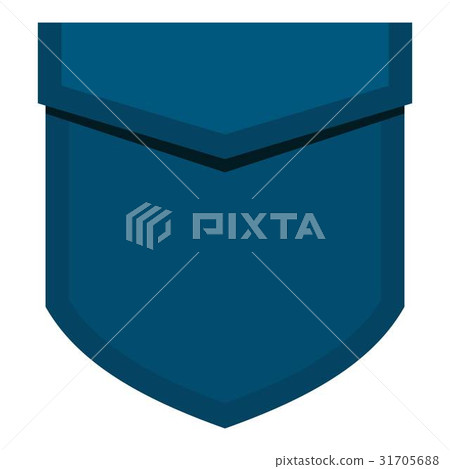 Blue pocket with valve icon isolated - Stock Illustration [31705688 ...