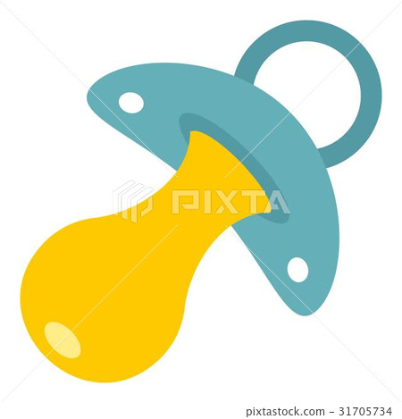 Blue baby pacifier icon isolated Blue baby pacifier icon isolated 31705734