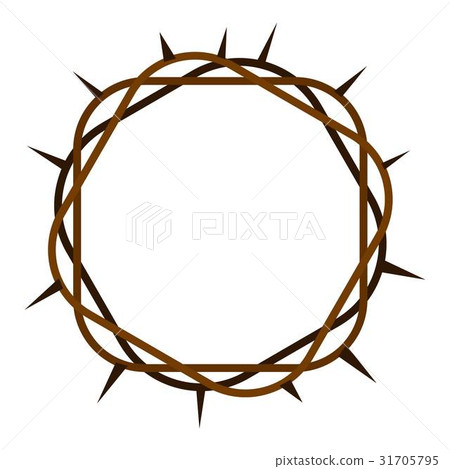 Crown of thorns icon isolated Crown of thorns icon isolated 31705795