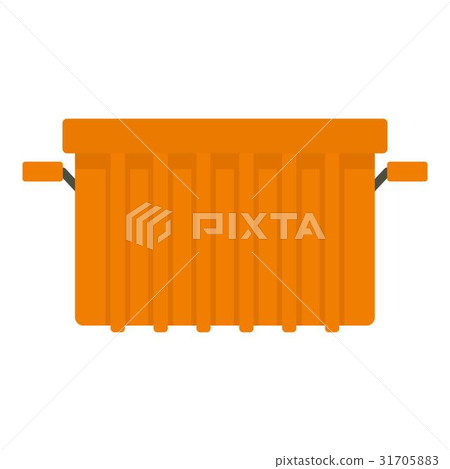 Orange garbage tank icon isolated - Stock Illustration [31705883] - PIXTA