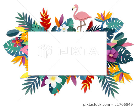 Flamingo Nature Papercraft Leaves Plants Flamingo Nature Papercraft Leaves Plants 31706849