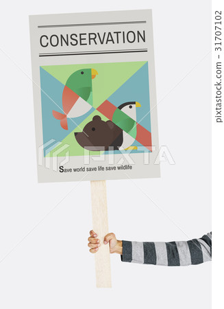 Save animals icon graphic banner 31707102