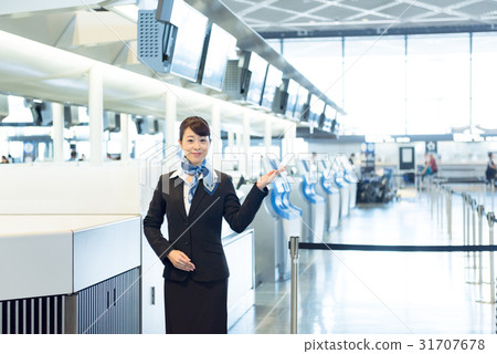 空姐，機場，信息 31707678