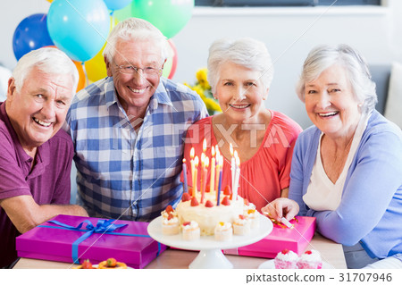 Seniors celebrating a birthday Seniors celebrating a birthday 31707946