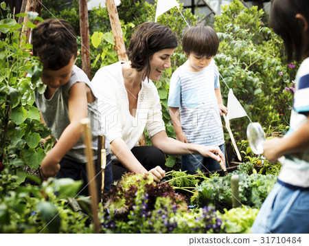 Group of Diverse Kids Learning Environment at Farm 31710484