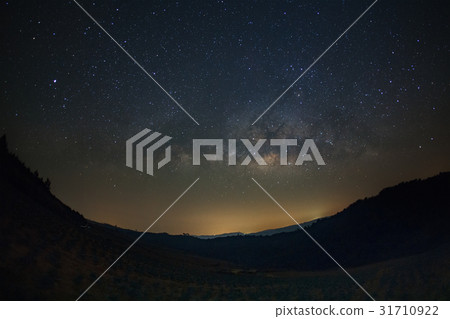 Milky Way and silhouette of tree at PhuHinRongKla 31710922